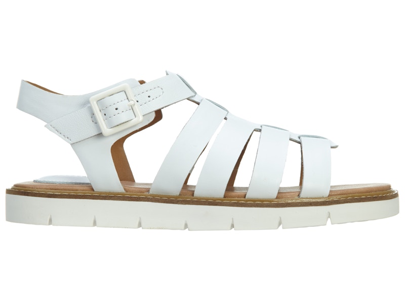 (W) Clarks Lydie Kona White Nubuck