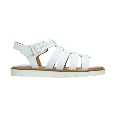 (W) Clarks Lydie Kona White Nubuck
