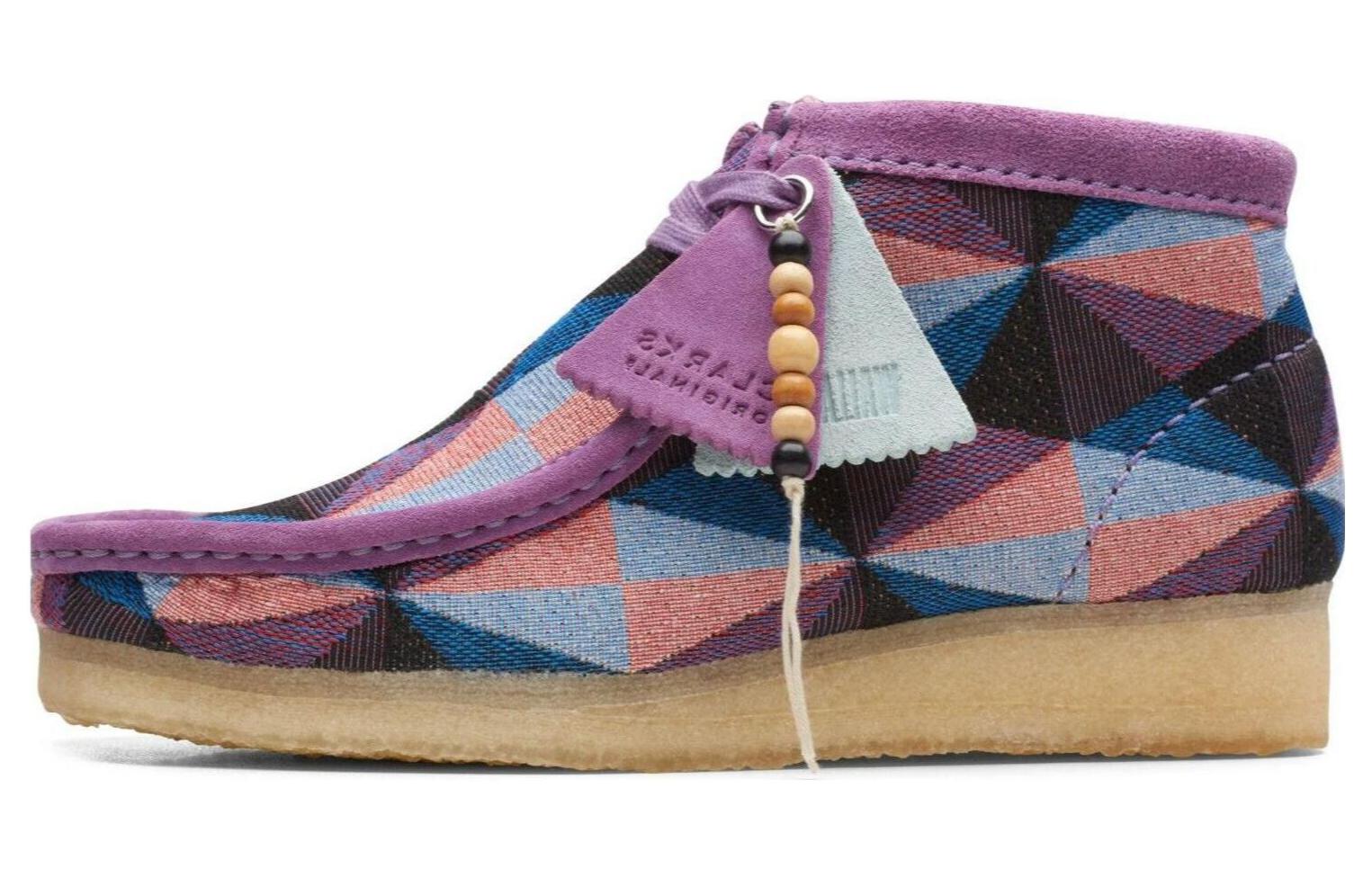 (Women) Clarks Originals Wallabee Boot Purple Combi 26164608