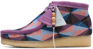 (Women) Clarks Originals Wallabee Boot Purple Combi 26164608 (Women) Clarks Originals Wallabee Boot Purple Combi 26164608