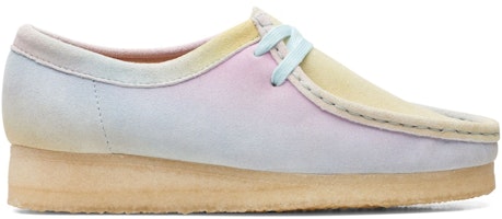 (Women) Clarks Originals Wallabee White Blue 26165563 (Women) Clarks Originals Wallabee White Blue 26165563