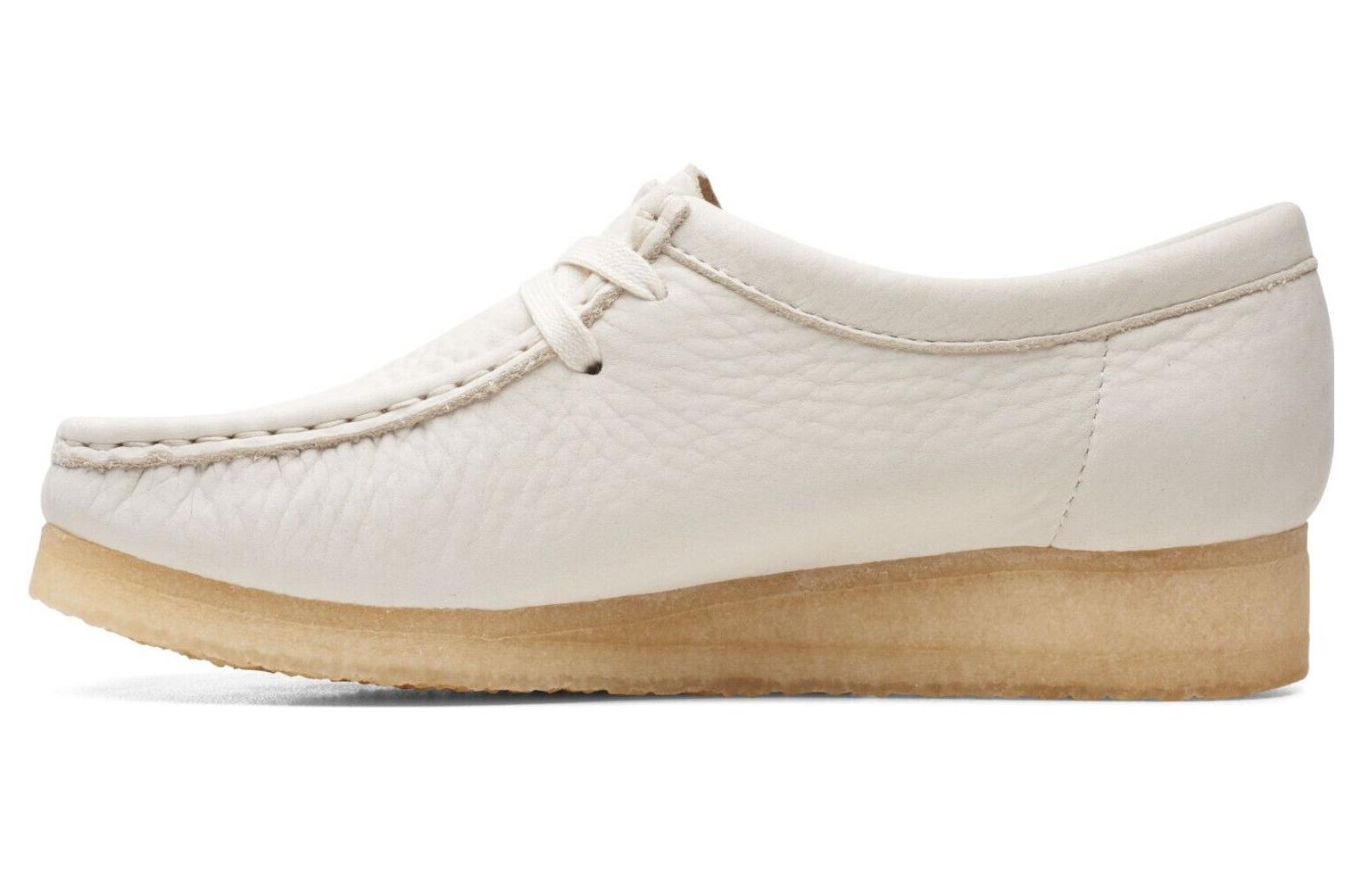 (Women) Clarks Wallabee 'White Nubuck' 261-65560