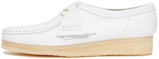 (Women) Clarks Wallabee Boots 'White Leather' 26156624 (Women) Clarks Wallabee Boots 'White Leather' 26156624