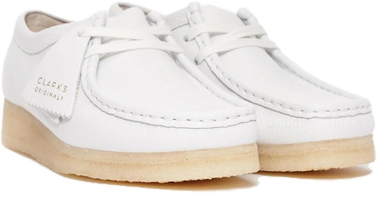 (Women) Clarks Wallabee Boots 'White Leather' 26156624 Order (Women) Clarks Wallabee Boots 'White Leather' 26156624