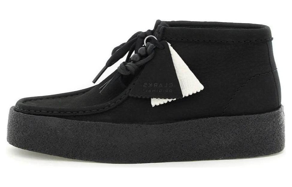 (Women) Clarks Wallabee Cup Boots 'Black Nubuck' 26168980