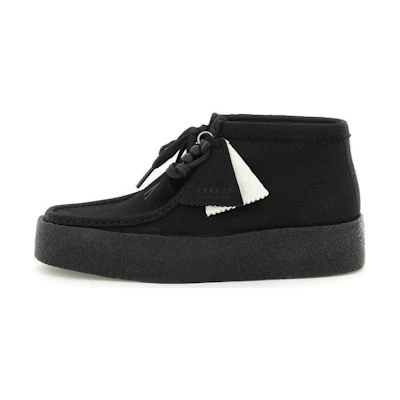 (W) Clarks Wallabee Cup Boots 'Black Nubuck'