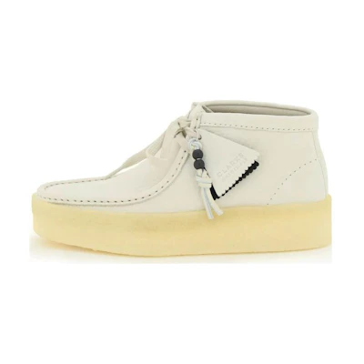 (W) Clarks Wallabee Cup Boots 'White Nubuck'