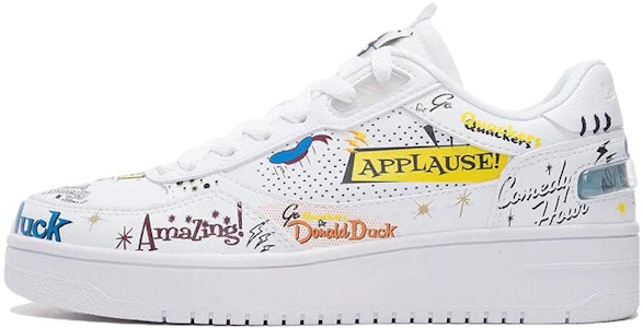 迪士尼 x 李宁 唐老鴨情人節系列 防滑耐磨 低幫 板鞋 女款 白 Buy 迪士尼 x 李宁 唐老鴨情人節系列 防滑耐磨 低幫 板鞋 女款 白