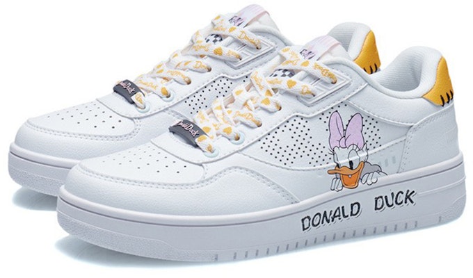 (Women) Li-Ning Classic Skateboarding x Disney 'White Yellow Daisy' AGCS146-2 Lookbook (Women) Li-Ning Classic Skateboarding x Disney 'White Yellow Daisy' AGCS146-2