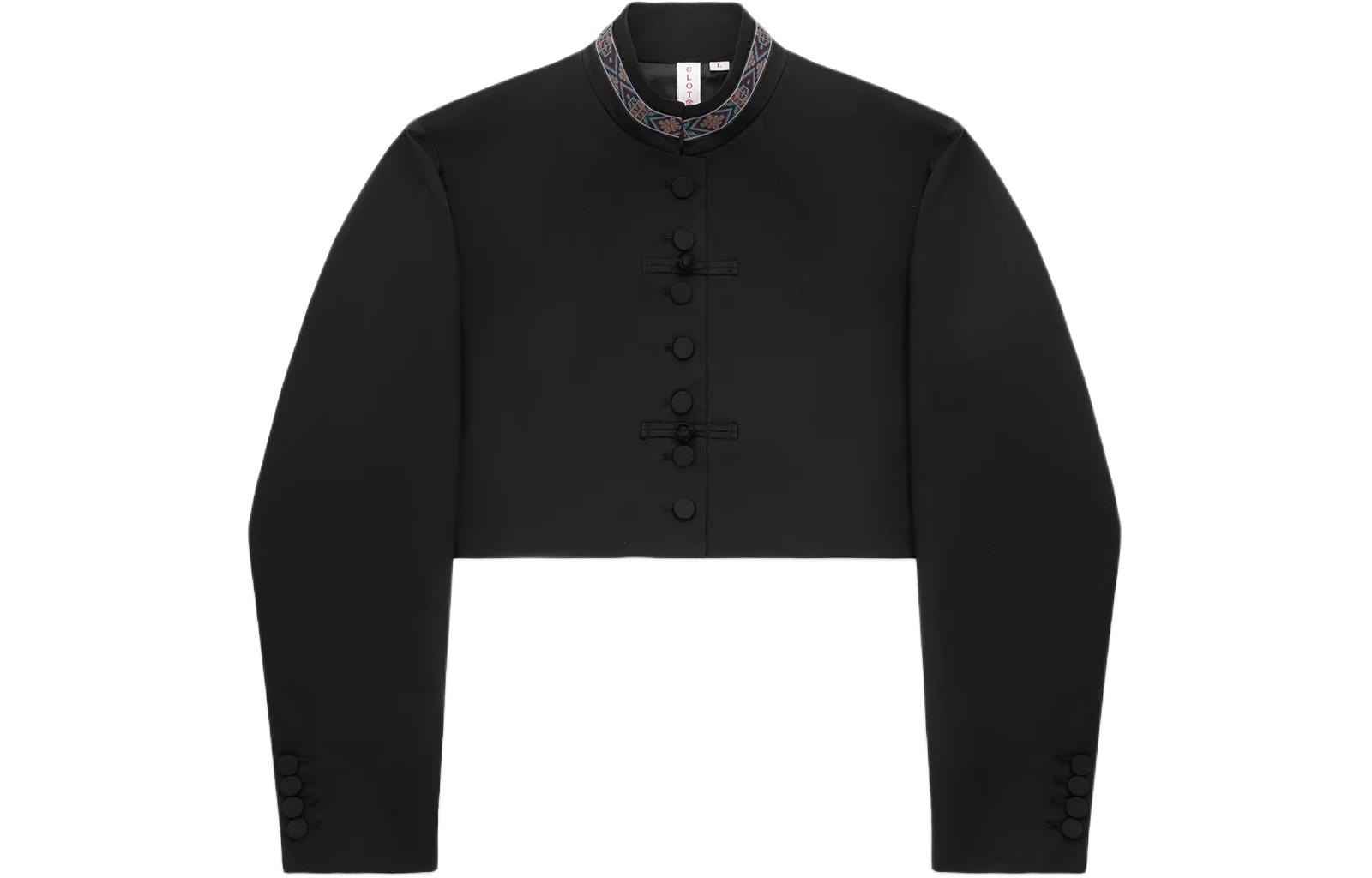 Order (W) CLOT SS24 숏 만다린 칼라 재킷 블랙 CLJK24S40016