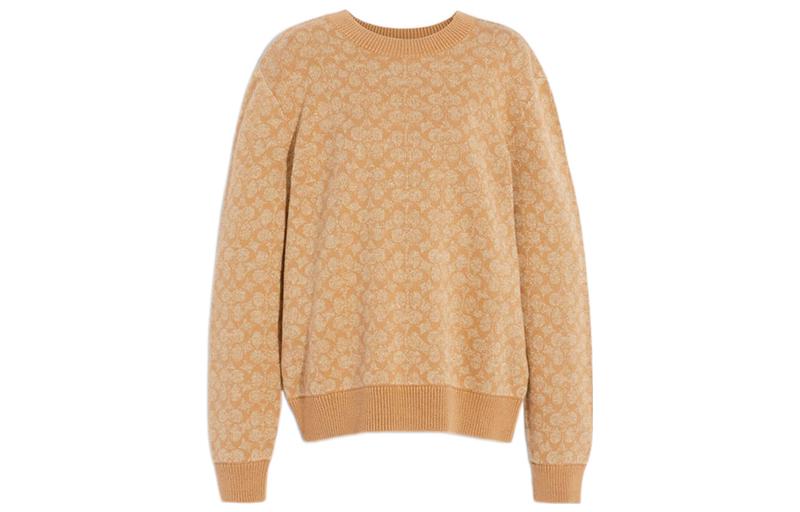 (Women) COACH  Allover Print Crewneck Pullover Sweatshirt. CA308-CAM