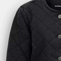 Details for (Women) COACH Black Casual Short Jacket with Seam Detailing Long Sleeves CS014-BLK