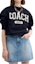 Lookbook (Women) COACH Black Cotton Boyfriend Style Crewneck Sweatshirt CAH74-NAV