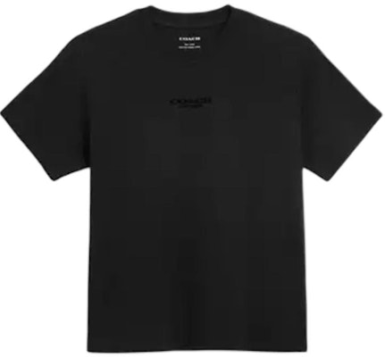 (Women) COACH Black Crew Neck Short Sleeve T-Shirt CP861-BLK Order (Women) COACH Black Crew Neck Short Sleeve T-Shirt CP861-BLK
