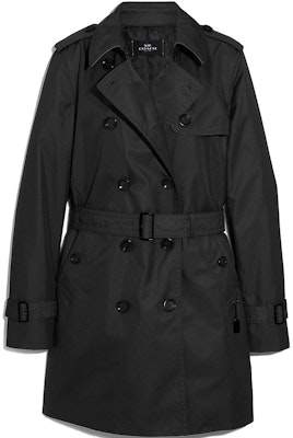 (Women) COACH Black Double-Breasted Belted Mid-Length Trench Coat. F34024-BLK Buy (Women) COACH Black Double-Breasted Belted Mid-Length Trench Coat. F34024-BLK