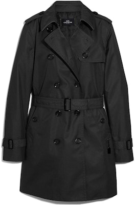(Women) COACH Black Double-Breasted Belted Mid-Length Trench Coat. F34024-BLK Order (Women) COACH Black Double-Breasted Belted Mid-Length Trench Coat. F34024-BLK