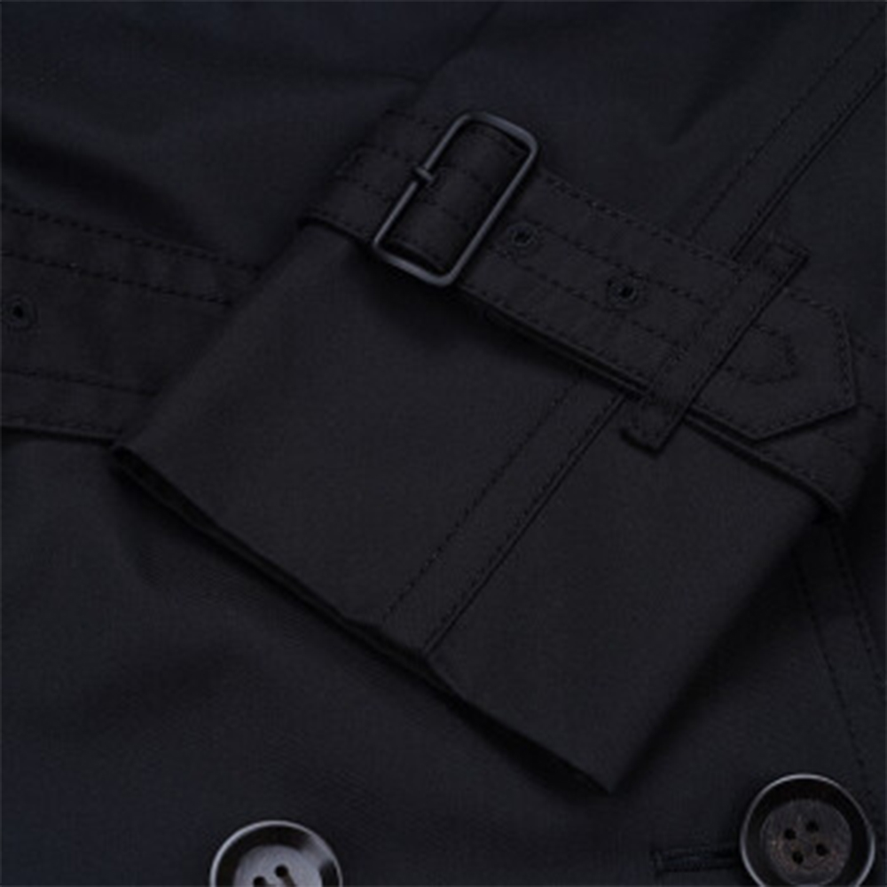 Lookbook (Women) COACH  Black Double-Breasted Belted Mid-Length Trench Coat. F34024-BLK