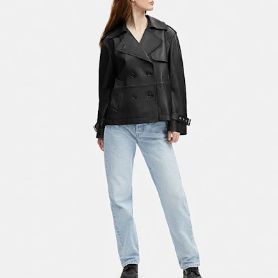 (W) COACH 黑色雙排扣長袖皮革外套 CL357-BLK Lookbook (W) COACH 黑色雙排扣長袖皮革外套 CL357-BLK