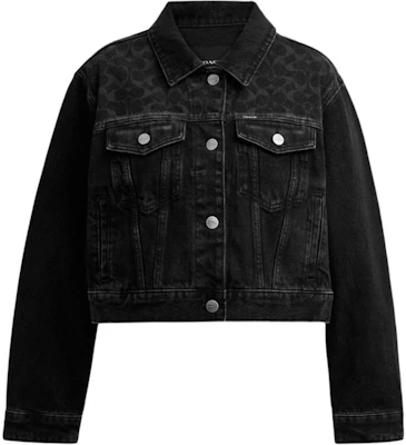 (W) COACH Jaket Hitam Floral Lengan Panjang dengan Kancing Satu. CY636-BLK Order (W) COACH Jaket Hitam Floral Lengan Panjang dengan Kancing Satu. CY636-BLK