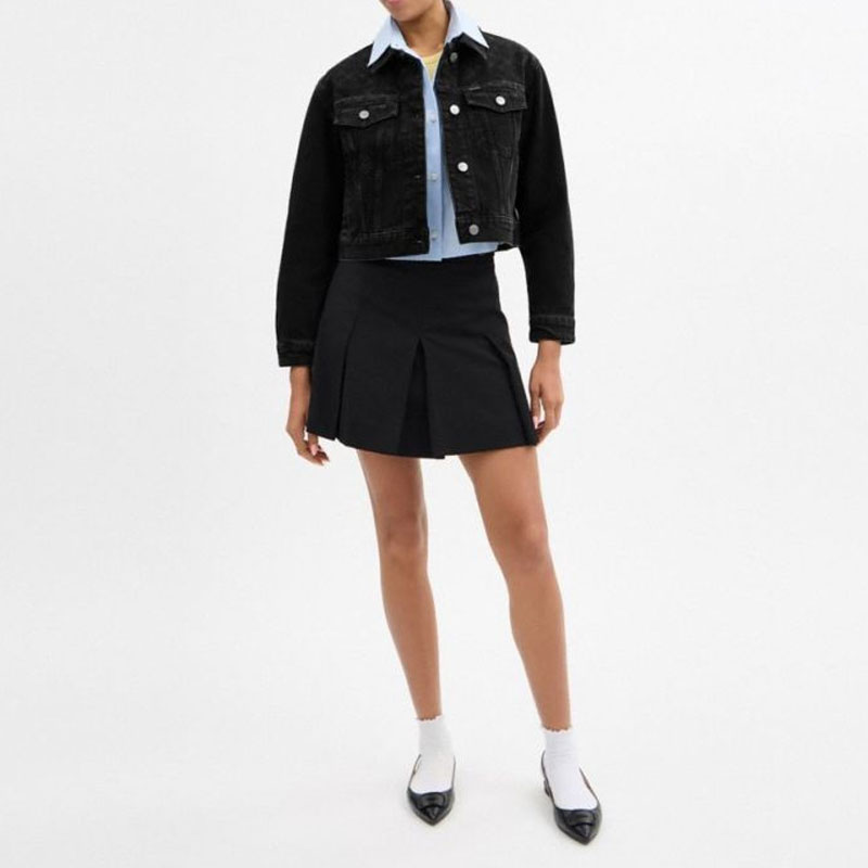 (Women) COACH  Black Floral Print Long Sleeve Jacket with Single Button Closure. CY636-BLK 圖 3