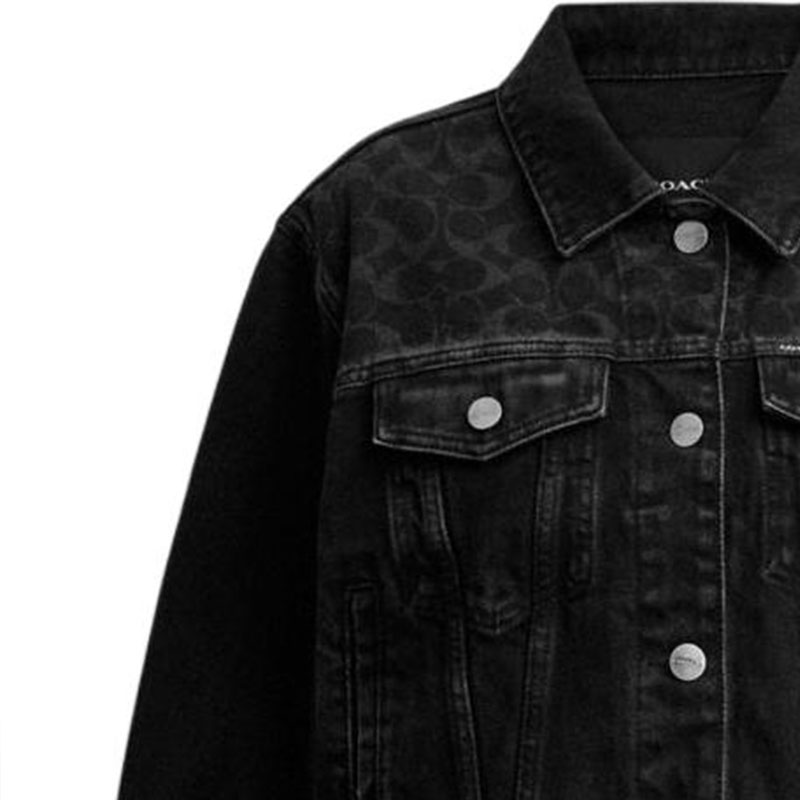 (Women) COACH  Black Floral Print Long Sleeve Jacket with Single Button Closure. CY636-BLK 圖 6