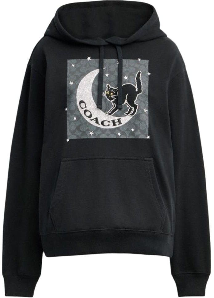 women-coach-black-hoodie-with-solid-color-and-black-cat-design-cx-168-blk