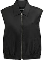 (Women) COACH Black Logo Letter Zipped Polo Vest SS24 CS555-BLK (Women) COACH Black Logo Letter Zipped Polo Vest SS24 CS555-BLK