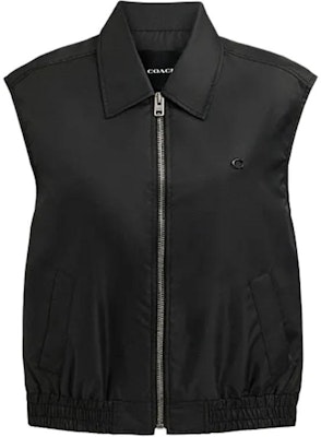 (W) COACH 黑色標誌拉鍊Polo背心 SS24 CS555-BLK Buy (W) COACH 黑色標誌拉鍊Polo背心 SS24 CS555-BLK