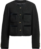 (Women) COACH Black Long-Sleeve Short Jacket with Single Button Closure. CU429-BLK (Women) COACH Black Long-Sleeve Short Jacket with Single Button Closure. CU429-BLK