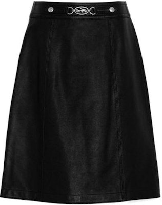 (Women) COACH Black Short Skirt with Metal Logo Casual Design. CF034-BLK Order (Women) COACH Black Short Skirt with Metal Logo Casual Design. CF034-BLK