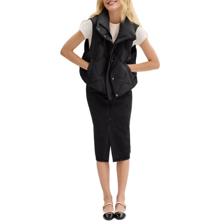 Lookbook (W) COACH 黑色無袖拉鍊背心夾克 CV305-BLK