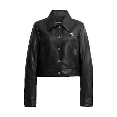 (Women) COACH Black SS23 Short Polyester Single-Breasted Long-Sleeve Jacket. CM397-BLK
