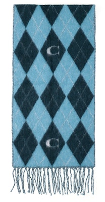 (W) 코치 블루 다이아몬드 프린트 니트 스카프. CE486QWP Order (W) 코치 블루 다이아몬드 프린트 니트 스카프. CE486QWP