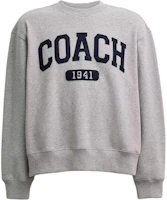 Order (W) COACH 女友風字母印花圓領長袖衛衣 淺灰色 CAH74-HGR