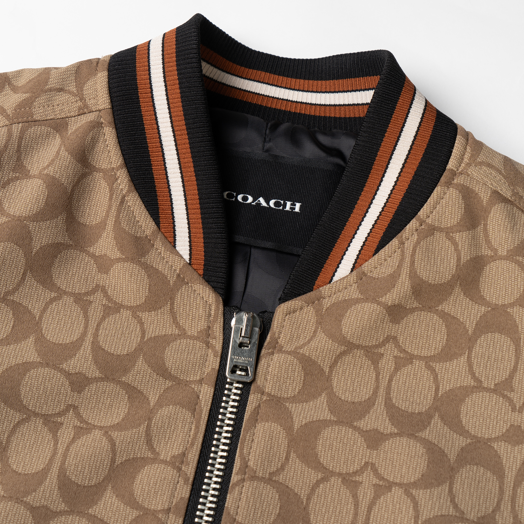 Sizing (W) COACH 棕色Logo印花拉鍊外套 SS23系列 CB618-E7V