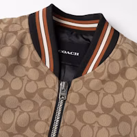 Sizing (W) COACH 棕色Logo印花拉鍊外套 SS23系列 CB618-E7V