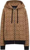 (Women) COACH Brown SS25 Printed Hoodie with Zipper. CAH55-E7V (Women) COACH Brown SS25 Printed Hoodie with Zipper. CAH55-E7V