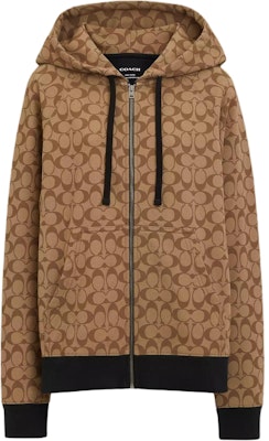 (Women) COACH Brown SS25 Printed Hoodie with Zipper. CAH55-E7V Buy (Women) COACH Brown SS25 Printed Hoodie with Zipper. CAH55-E7V