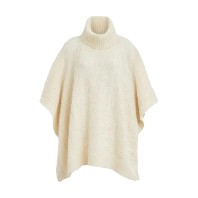 (Women) COACH Casual High-Neck Knitted Poncho Cape Off-White. CL285-IVO
