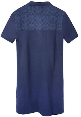 (W) COACH Gaun Polo Lengan Pendek Logo Klasik Rajut Biru Navy. CL271-NYJ Lookbook (W) COACH Gaun Polo Lengan Pendek Logo Klasik Rajut Biru Navy. CL271-NYJ