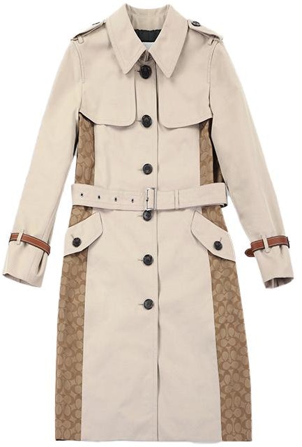 women-coach-colorblock-belted-long-sleeve-trench-coat-in-khaki-c9184-pae
