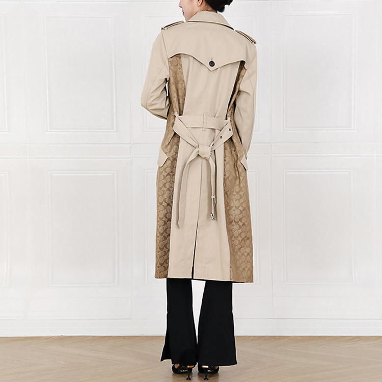 Purchase (W) コーチ カラーブロック ベルト付き長袖トレンチコート カーキ. C9184-PAE