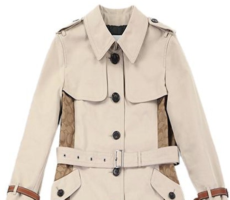 (W) コーチ カラーブロック ベルト付き長袖トレンチコート カーキ. C9184-PAE Details for (W) コーチ カラーブロック ベルト付き長袖トレンチコート カーキ. C9184-PAE