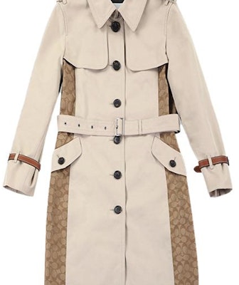 (W) コーチ カラーブロック ベルト付き長袖トレンチコート カーキ. C9184-PAE Sizing (W) コーチ カラーブロック ベルト付き長袖トレンチコート カーキ. C9184-PAE