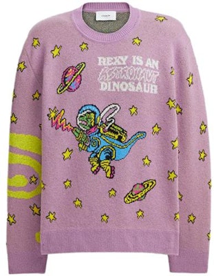 (W) COACH Cosmic Letter Sweater Rajutan Ungu Bordir. CJ305-PUP Buy (W) COACH Cosmic Letter Sweater Rajutan Ungu Bordir. CJ305-PUP