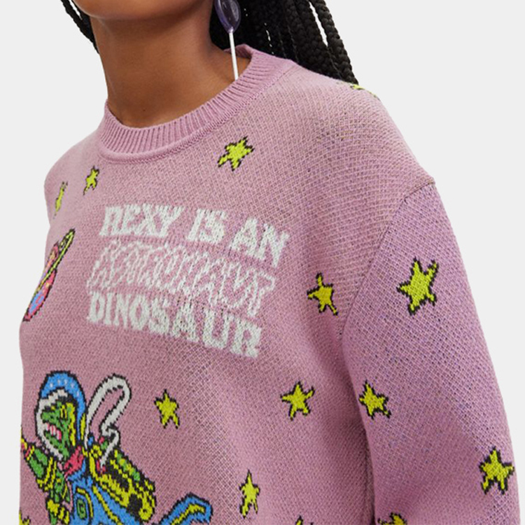 Purchase (W) COACH 宇宙字母刺繡針織毛衣 紫色 CJ305-PUP