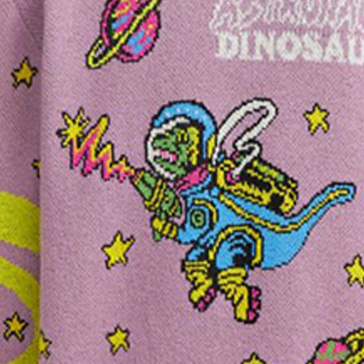 Sizing (W) COACH 宇宙字母刺繡針織毛衣 紫色 CJ305-PUP