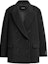 Order (Women) COACH Double-Breasted Long Coat Charcoal Grey CY202-CGR