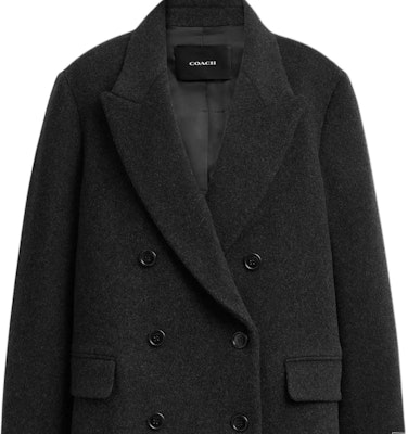(Women) COACH Double-Breasted Long Coat Charcoal Grey CY202-CGR Purchase (Women) COACH Double-Breasted Long Coat Charcoal Grey CY202-CGR