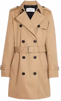 (Women) COACH Double-Breasted Trench Coat with Belt in Khaki. CG049-EAL (Women) COACH Double-Breasted Trench Coat with Belt in Khaki. CG049-EAL